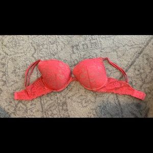 Victoria’s Secret Padded Neon Lace Bra